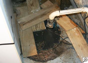 An ugly, clogged sump pump system in Hackettstown, New Jersey and Pennsylvania