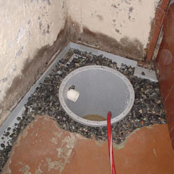 Installing a sump in a sump pump liner in a Sparta home