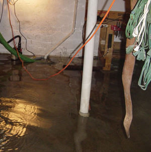 Foundation flooding in a Newton, New Jersey and Pennsylvania home