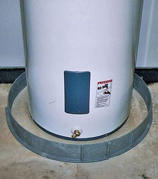 An old water heater in Stanhope, NJ & PA with flood protection installed