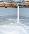 A sealed crawl space in Hackettstown with a vapor barrier