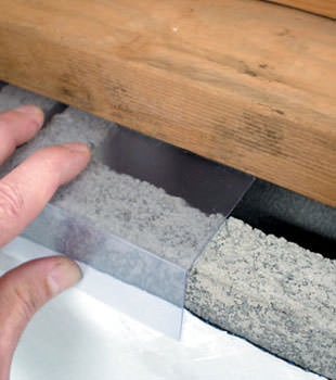 Block wall clear covering for wet crawl spaces in Lehman