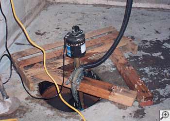 A Bangor sump pump system that failed and lead to a basement flood.