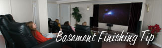 a waterproofed basement that has been finished into a family room in East Stroudsburg