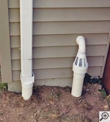 No-freeze basement drain discharge line in Dingman