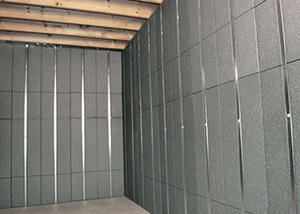 SilverGlo™ insulation and metal studs making up our Basement to Beautiful panels.  Installed in Phillipsburg.